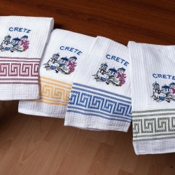 Σετ 12 τεμαχίων ποτηρόπανα (45cm X 65cm) εκκλησία CRETE