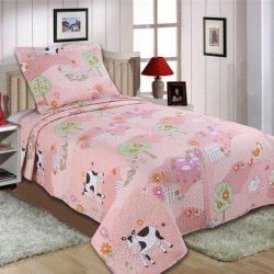 Silk Fashion Κουβερλι Σετ (160Cm X 220Cm + 1 X 50Cm X 70Cm) Girl 001