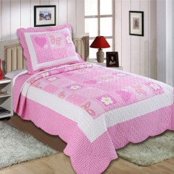 Silk Fashion Κουβερλι Σετ (160Cm X 220Cm + 1 X 50Cm X 70Cm) Girl 006