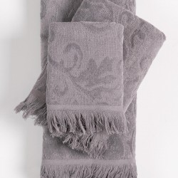 Βαμβακερή ζακάρ πετσέτα ALICIA 520gsm (40cm X 60cm) γκρί