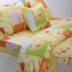 παπλωματοθήκη 215cm X 240cm κατωσέντονο με λάστιχο 160cm X 210cm+19cm 2x50cm X 70cm 40cm X 40cm Joy-11