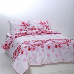 παπλωματοθήκη 215cm X 240cm κατωσέντονο με λάστιχο 160cm X 210cm+19cm 2x50cm X 70cm 40cm X 40cm Joy-19a