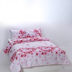 παπλωματοθήκη 160cm X 240cm κατωσέντονο με λάστιχο 110cm X 210cm+19cm 1x50cm X 70cm 40cm X 40cm Joy-19