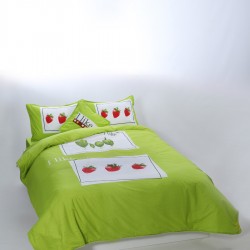 παπλωματοθήκη 160cm X 240cm κατωσέντονο με λάστιχο 110cm X 210cm+19cm 1x50cm X 70cm 40cm X 40cm Joy-26