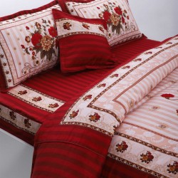 παπλωματοθήκη 215cm X 240cm κατωσέντονο με λάστιχο 160cm X 210cm+19cm 2x50cm X 70cm 40cm X 40cm Joy-4