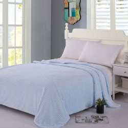 Silk Fashion Κουβέρτα Fleece Με Sherpa (220Cm X 240Cm) Κοτλέ Σιέλ