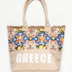 Τσάντα με χερούλι (49cm X 15cm X 34cm) λεμόνι 1 GREECE