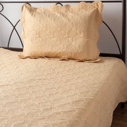 Silk Fashion Κουβερλι Σετ (160Cm X 220Cm + 1 X 50Cm X 70Cm) M110 Χρυσό