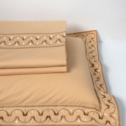 σεντόνια βαμβακερά ( 230cm X 250cm 2x 50cm X 70cm) M126 χρυσό