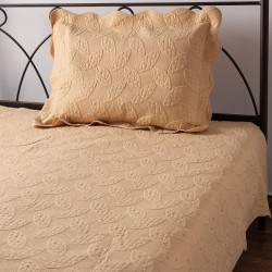 Silk Fashion Κουβερλι Σετ (160Cm X 220Cm + 1 X 50Cm X 70Cm) M128 Χρυσό