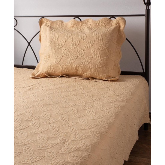 Silk Fashion Κουβερλι Σετ (160Cm X 220Cm + 1 X 50Cm X 70Cm) M128 Χρυσό