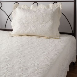 Silk Fashion Κουβερλι Σετ (160Cm X 220Cm + 1 X 50Cm X 70Cm) M150 Ivory