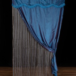 Κουρτίνα Maria (150cm X 280cm) με τούνελ μπλέ
