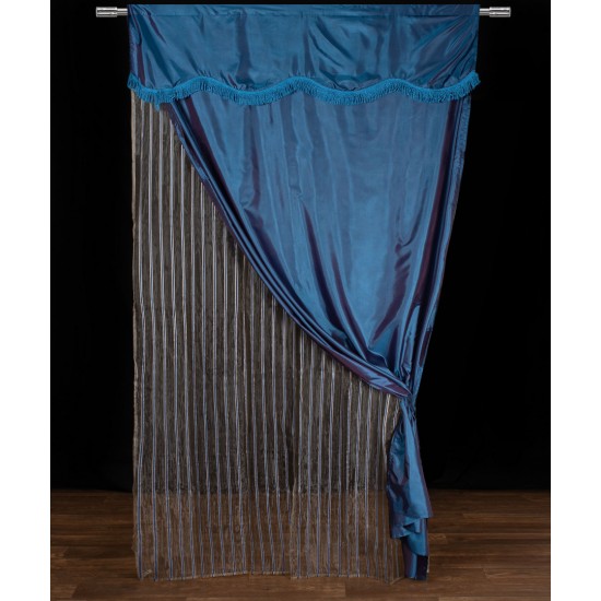 Κουρτίνα Maria (150cm X 280cm) με τούνελ μπλέ