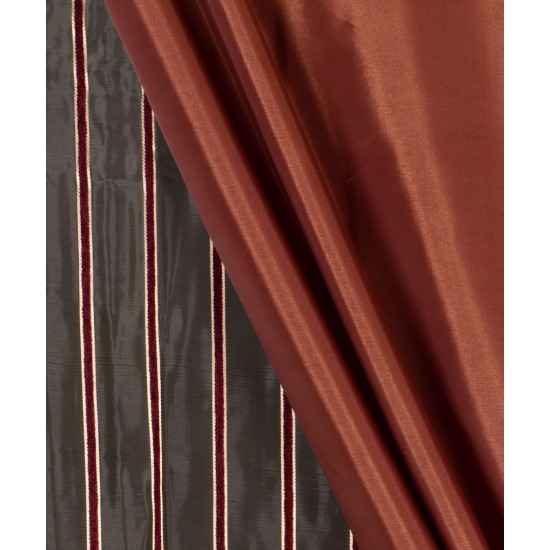 Κουρτίνα Maria (150cm X 280cm) με τούνελ καφέ