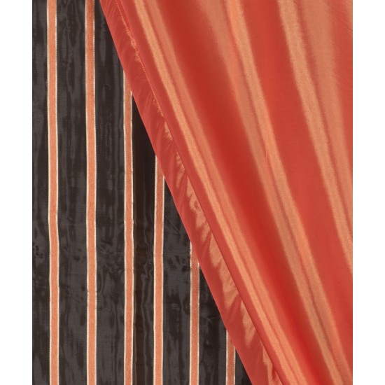 Κουρτίνα Maria (150cm X 280cm) με τούνελ πορτοκαλί