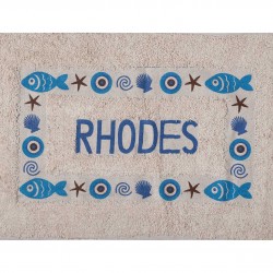 Πατάκι μάτι RHODES (50cm X 80cm) μπλέ