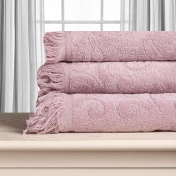 Βαμβακερή ζακάρ πετσέτα ALICIA 520gsm (50cm X 100cm) Mauve