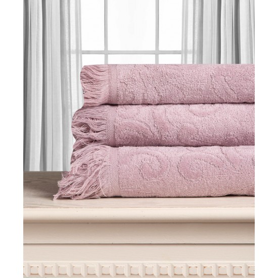 Βαμβακερή ζακάρ πετσέτα ALICIA 520gsm (40cm X 60cm) Mauve