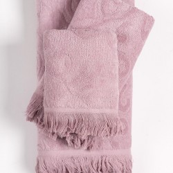 Βαμβακερή ζακάρ πετσέτα ALICIA 520gsm (40cm X 60cm) Mauve