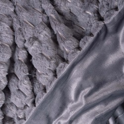 Διακοσμητικό γούνινο ριχτάρι Mink (130cm X 160cm) γκρί