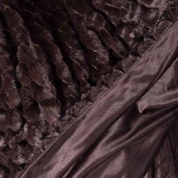 Διακοσμητικό γούνινο ριχτάρι Mink (130cm X 160cm) καφέ