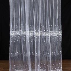 Κουρτίνα MK15 (280cm X 300cm) με τρέσα λευκή
