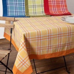 τραπεζομάντηλα (140cm X 180cm) Moda λευκό καρό κόκκινο