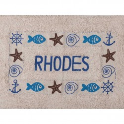 Πατάκι ψάρι RHODES (40cm X 60cm) μπλέ