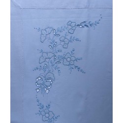Silk Fashion Χειροποιητο Απλικε Σεντονι Nj01 Τεσσαρων Τεμαχιων (225Cm X 270Cm) Σιελ