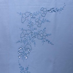 Silk Fashion Χειροποιητο Απλικε Σεντονι Nj01 Τεσσαρων Τεμαχιων (225Cm X 270Cm) Σιελ
