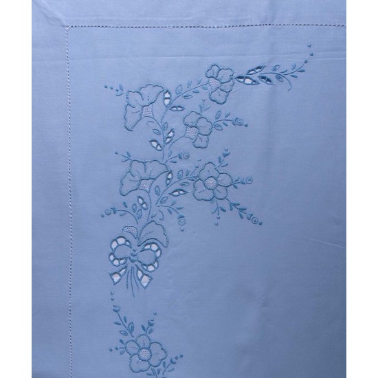 Silk Fashion Χειροποιητο Απλικε Σεντονι Nj01 Τεσσαρων Τεμαχιων (225Cm X 270Cm) Σιελ