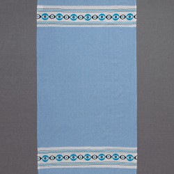 Pestemal με πετσέτα Nkp707 (90cm X 180cm) σιέλ