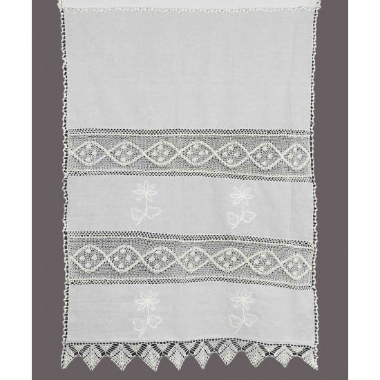 κουρτίνα NT1-2 (160cm X 160cm) λευκό με τούνελ