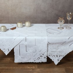 Χειροποίητο πετσετάκι Nx001 (60cm X 60cm) λευκό