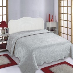 Silk Fashion Κουβέρτα Βελούδο Με Sherpa Nx2211 (220Cm X 240Cm) Light Grey