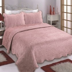 Silk Fashion Κουβέρτα Βελούδο Με Sherpa Nx2211 (220Cm X 240Cm + 2X50Cm X 70Cm) Pink