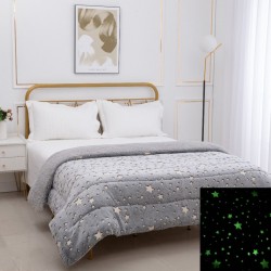 Silk Fashion Παιδικό Φωσφοριζέ Κουβερτοπάπλωμα Star (170Cm X 220Cm) Γκρί