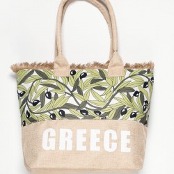 Τσάντα με χερούλι (49cm X 15cm X 34cm) ελιά GREECE