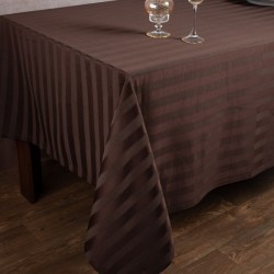 Ριγέ τραπεζομάντηλο Dimitra (130cm X 170cm) καφέ