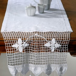 Τραβέρσα Ρουμάνικη (50cm X 200cm) λευκή