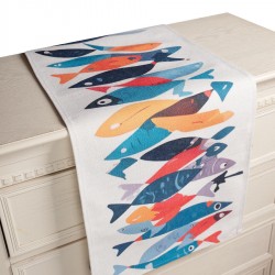 Τραβέρσα με στάμπα (40cm X 135cm) Ks8