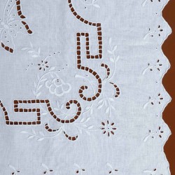 Silk Fashion Χειροποίητο Κοφτό Καρέ S119 (90Cm X 90Cm) Λευκό