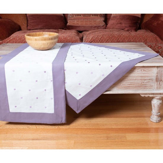 Silk Fashion Τραπεζομάντηλα (140Cm X 180Cm) Spot Μωβ