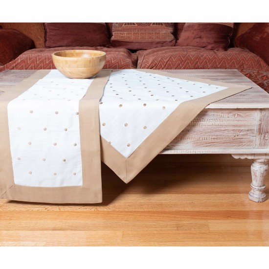 Silk Fashion Τραπεζομάντηλα (140Cm X 180Cm) Spot Μπεζ
