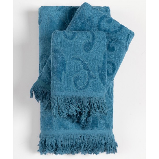 Βαμβακερή ζακάρ πετσέτα ALICIA 520gsm (80cm X 150cm) Teal