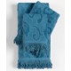 Βαμβακερή ζακάρ πετσέτα ALICIA 520gsm (80cm X 150cm) Teal