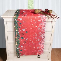 Χριστουγεννιάτικη Τραβέρσα με στάμπα (45cm X 170cm) Ks2025-16