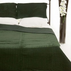 Silk Fashion Κουβερλι Σετ (220Cm X 240Cm + 2 X 50Cm X 70Cm Velvet Πράσινο