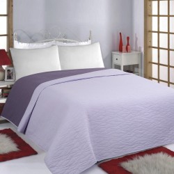 ΚΟΥΒΕΡΛΙ σετ (240cm X 260cm) WAVES Lila/purple